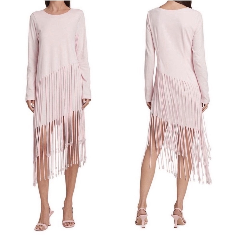 No Pise La Grama Veta Fringe Dress Pink Size 2 Made In Colombia $344